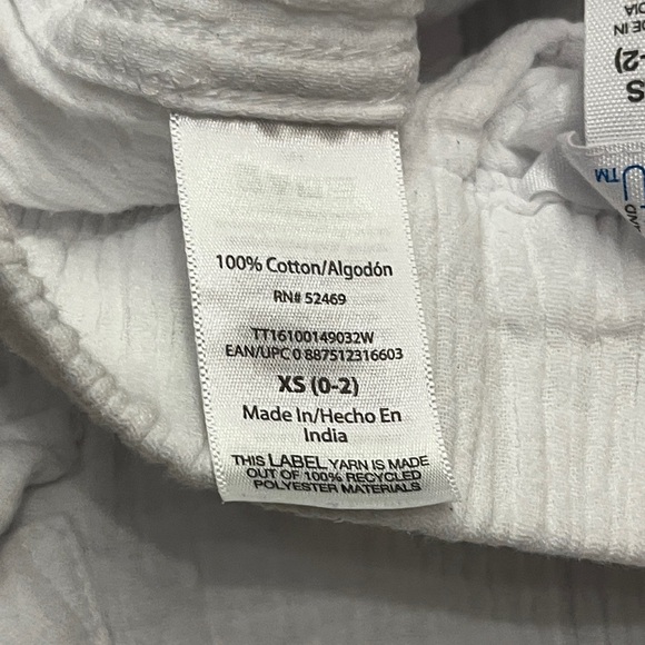 Time and Tru White Cotton Textured Fabric Pants - Picture 13 of 14